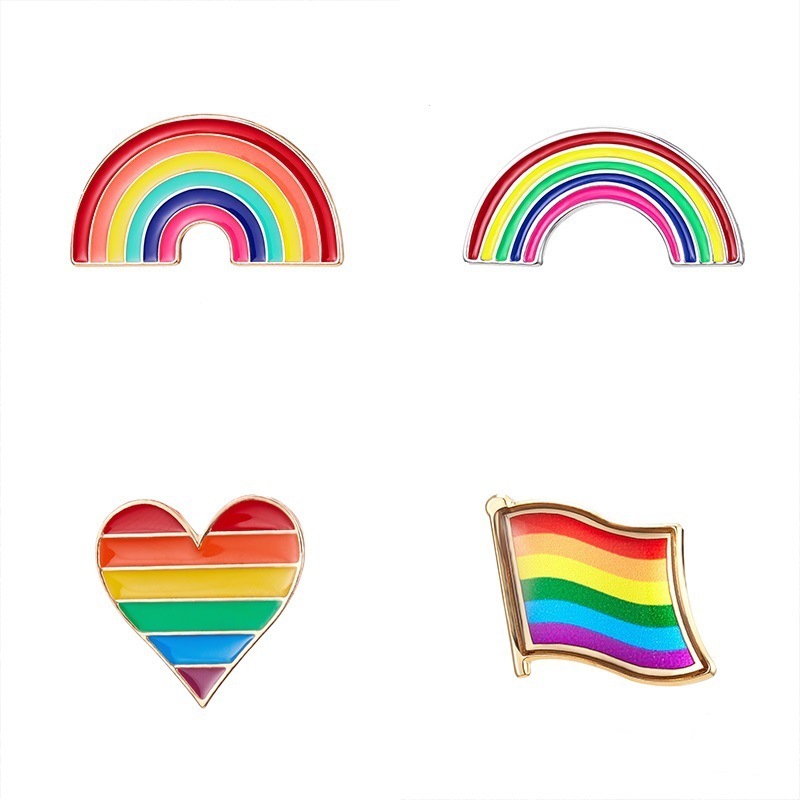 Liefde Is Liefde Lgbt Rainbow Gay Pins Multicolor Sieraden Rose Bloem Hart Broches Badge Lesbische Gay Paar Pride Emaille Revers pin