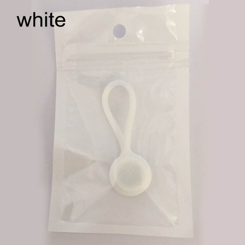 Multifunktions Kopfhörer Kabel Wickler Kabel Halfter Magnet Spule Wickler Naben Silikon 1Stck Headset Typ Kabel Draht Veranstalter: Weiß