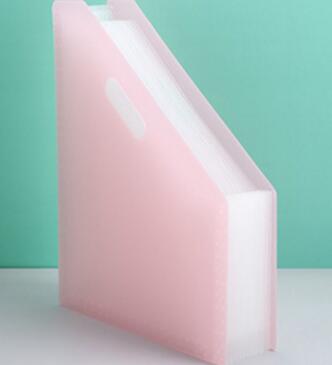 1pc a4 multicamadas pasta pode ser vertical portátil órgão pacote estudante saco de desktop suporte papel teste grande caixa cesta arquivo dados: Rosa