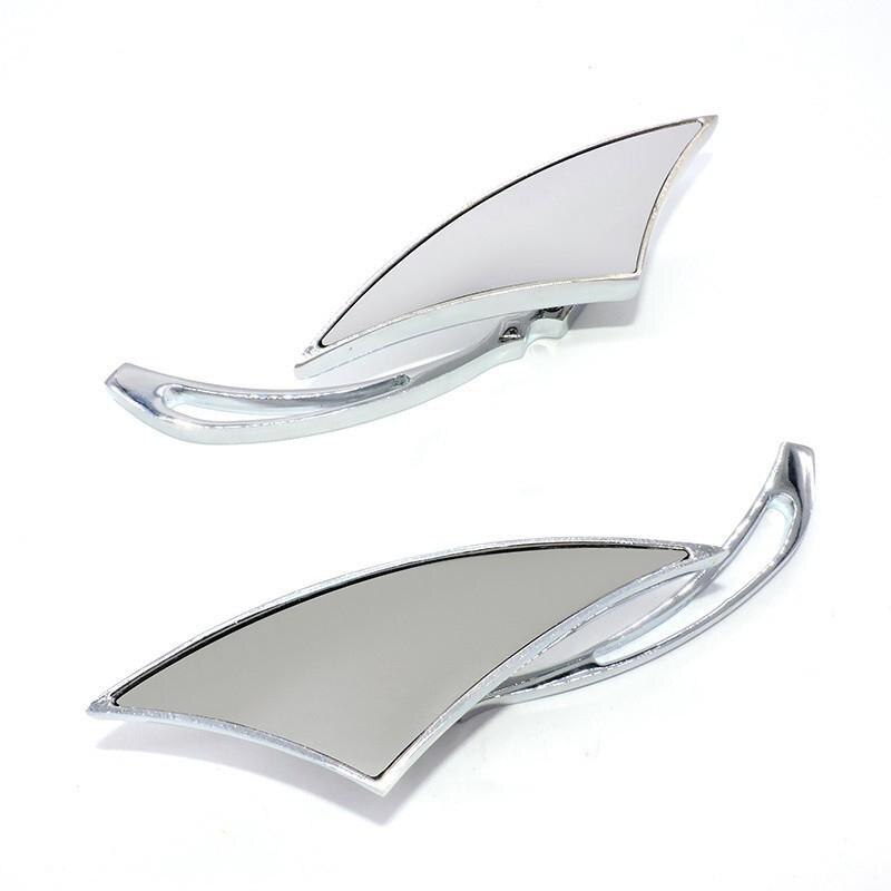 Motorfiets Retro Gemodificeerde Mes-vormige Decoratieve Achteruitkijkspiegel voor Harley Dyna Softail Sportster Straat Tour Sliding Kawasaki: plating