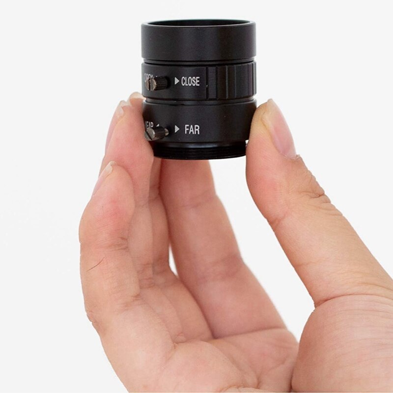 CS-Mount Lens For Raspberry Pi HQ Camera, 12Mm Focal Length With Manual Focus And Adjustable Aperture
