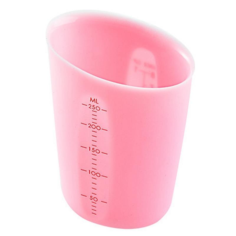 250/500Ml Keuken Maatbeker Dual-Schaal Mengen Siliconen Maatbeker Uitloop Cilinder Herbruikbare Keuken Meetinstrument: Pink / l