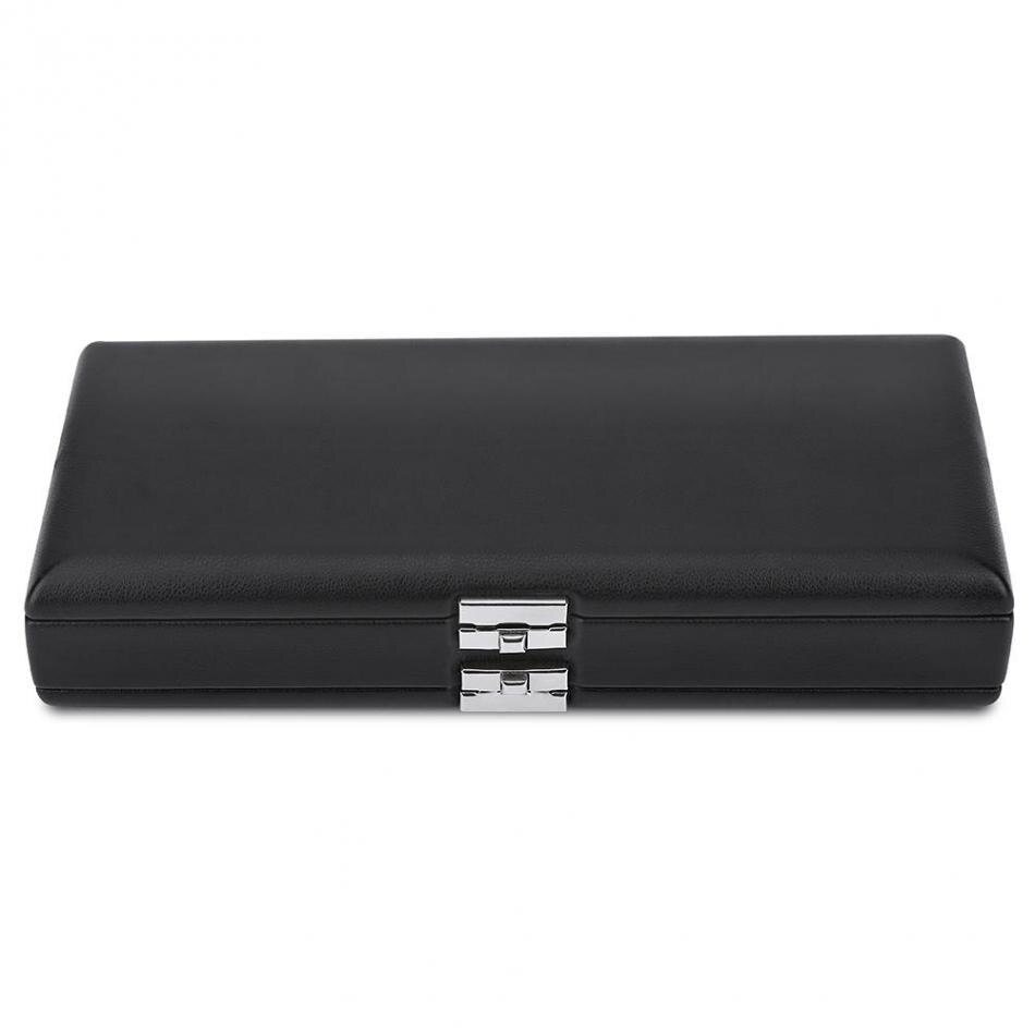 Oboe Reed Case - 40 Reeds - 2 Layers - Wood & PU Leather Holder - Storage Box