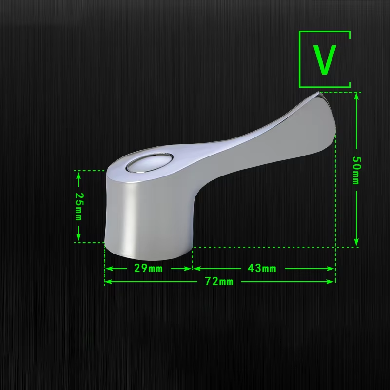 Cold Faucet Switch Handle Kitchen Bathroom Accessories Chrome Plated Shower Basin Handwheel Mixer Tap Spool Repair Parts: Brown