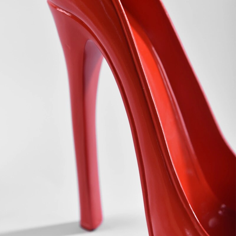 Haut talon chaussure vin porte-bouteille étagère panier accessoires pour la maison rouge chaussure casier à vin porte-bouteille