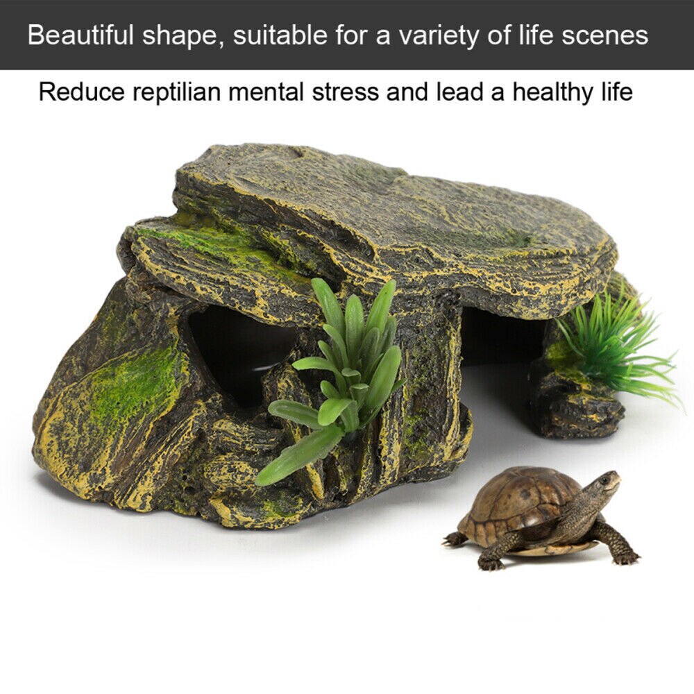 Rebord étagé pour Aquariums et Terrariums, plate-forme de bassin de reptiles lézard Gecko, ornement d&#39;aquarium de grotte de poisson