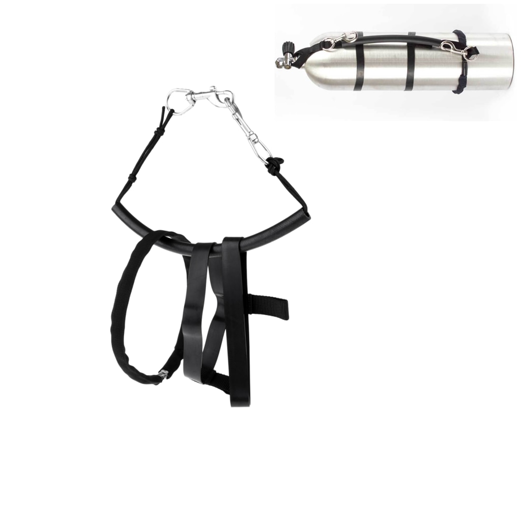 Heavy Duty Scuba Diving Sidemount Strap for 6" Tank with Clamp And Clip