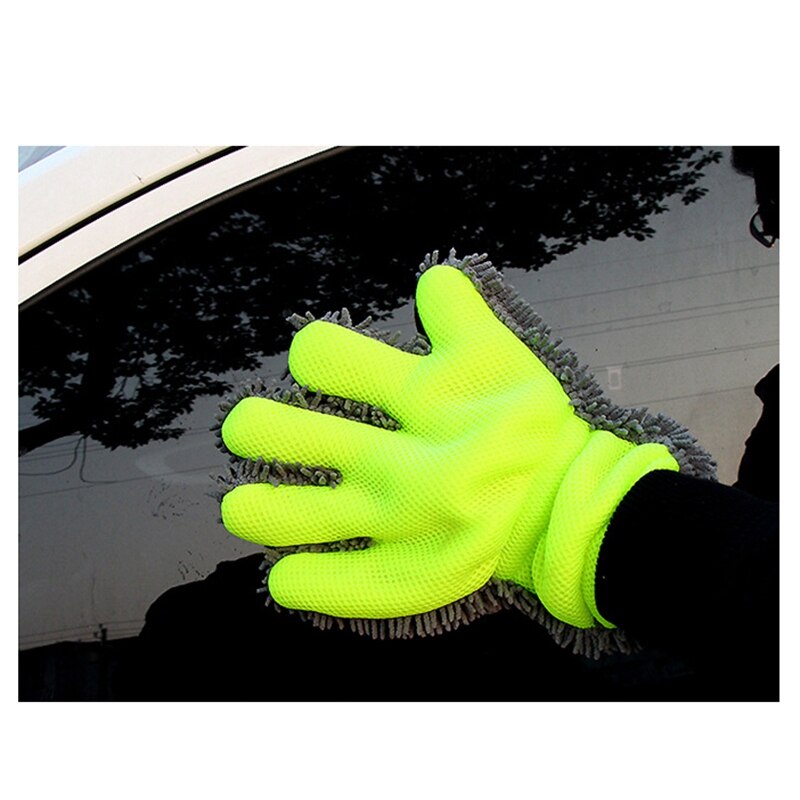Auto Waschen Handschuhe Reinigung Lappen Mikrofaser Einseitige Chenille Reinigung Handschuhe Gittergewebe Tuch Futter Auto Waschen Werkzeuge: Ursprünglich Titel