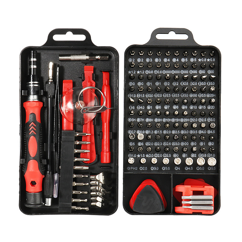 Skruvmejselsats magnetisk torx phillips hylsgängtapp utdragare borttagare skiftnyckel skruvmejsel bits borrsats multiverktyg handverktyg: Röd