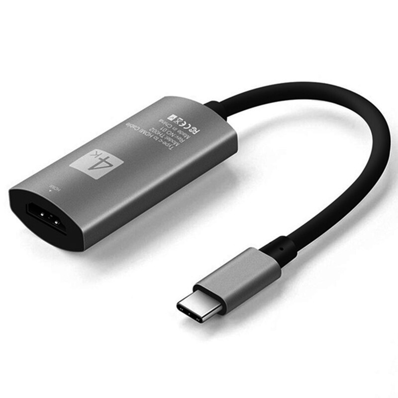 Usb-c type-c til hdmi 4k*2k uhd hdtv adapter til samsung galakse  s8 s8+  macbook grå