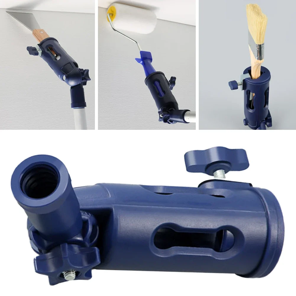 Paint Brush Extender Paint Roller Extension Clamping Tool Wall Painting Brush Adpater Holder for Pole Ceiling Paint Handle Tool