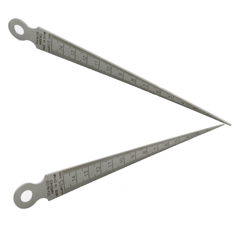 1pc 1-15mm Stainless Steel Taper Gauge Feeler Gap Hole Metric Measuring Tool