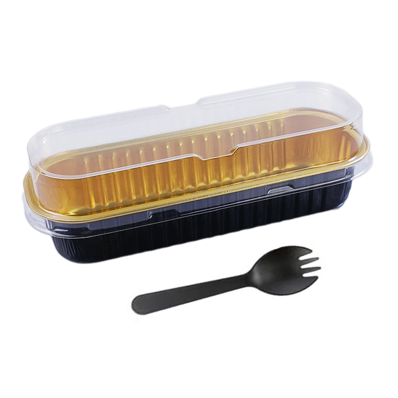 50 teile/satz Aluminium folie Kuchen form mit Deckel & Gabel Mini Backformen hitze beständige Brot Muffin Kuchen behälter Küchengeräte: Orange