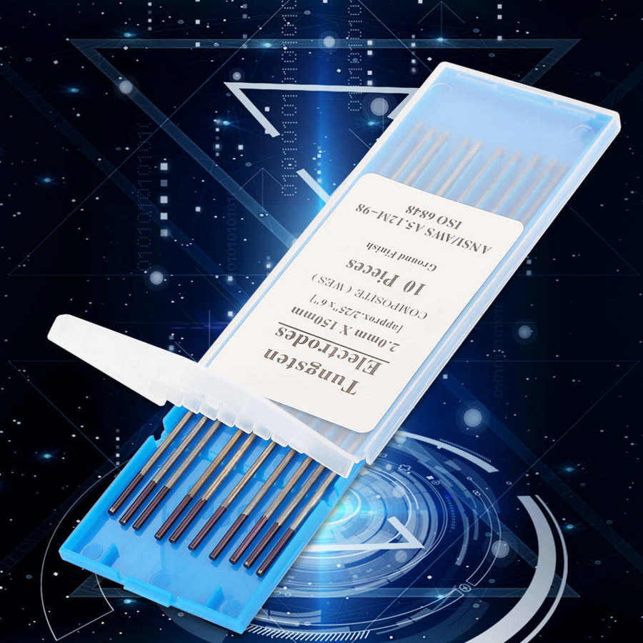 Newstyle Tungsten Electrodes Tig Welding Composite Tungsten Electrodes 2.0 * 150mm (WES Purple) 10-Pack