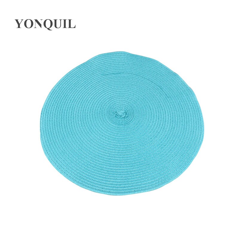 Base fascinator redonda feminina de 15cm, chapéu para casamento e noiva, acessório para cabelo faça você mesmo: turquoise