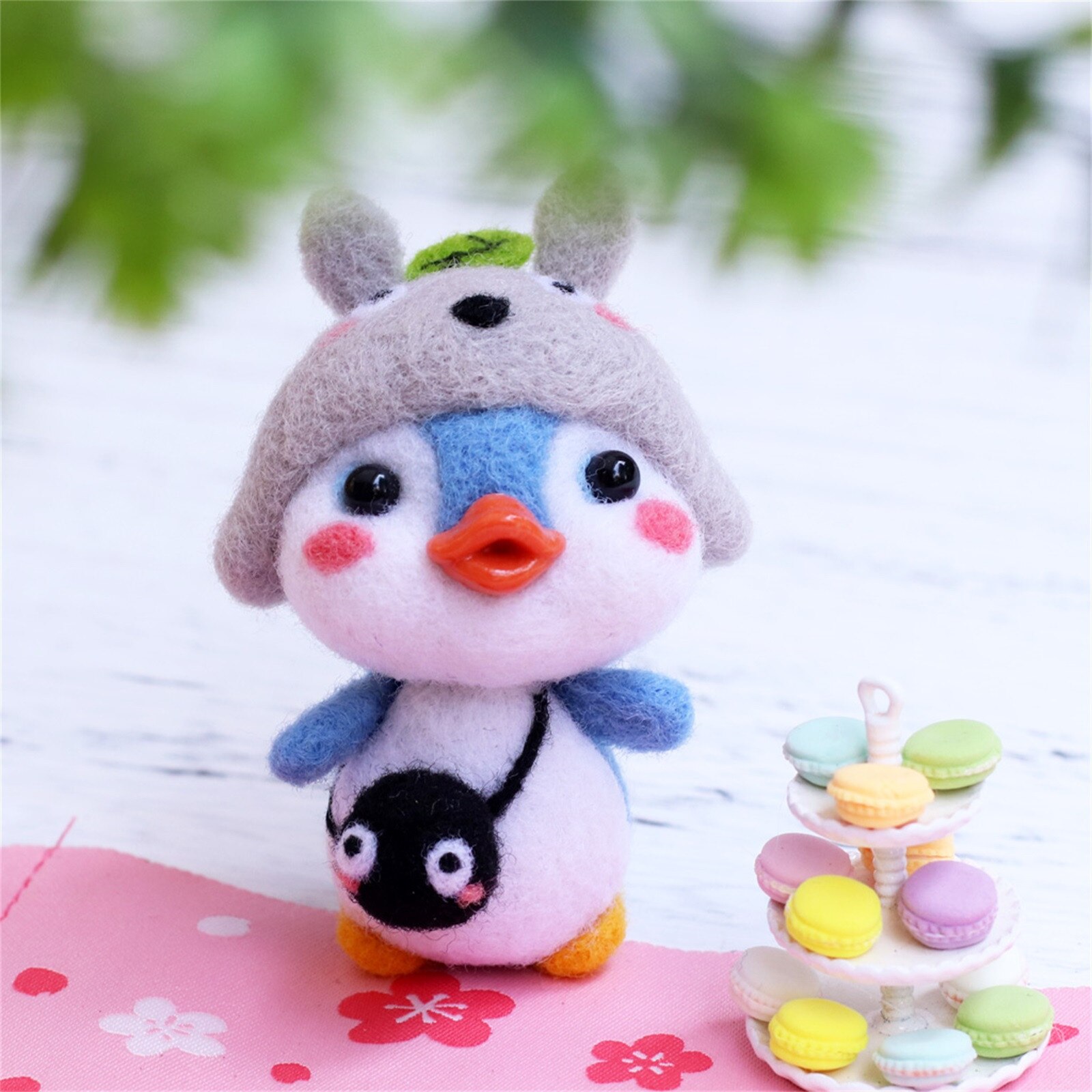 Leuke Pinguïn Patroon Handgemaakte Diy Poke Wol Vilt Materiaal Productie Pakket Kinderen Gevulde Pop Voor Kinderen Kinderen Pluchen Speelgoed: F