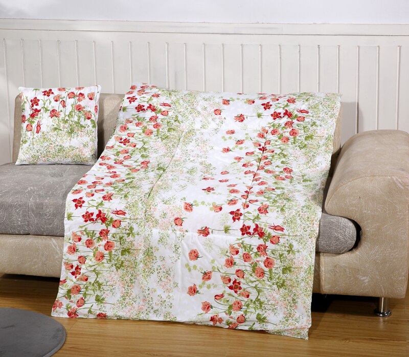 Bomull tegneserie quilt teppe bærbart sammenleggbart firkantet pute hjemmekontor bil air condition quilt: 10