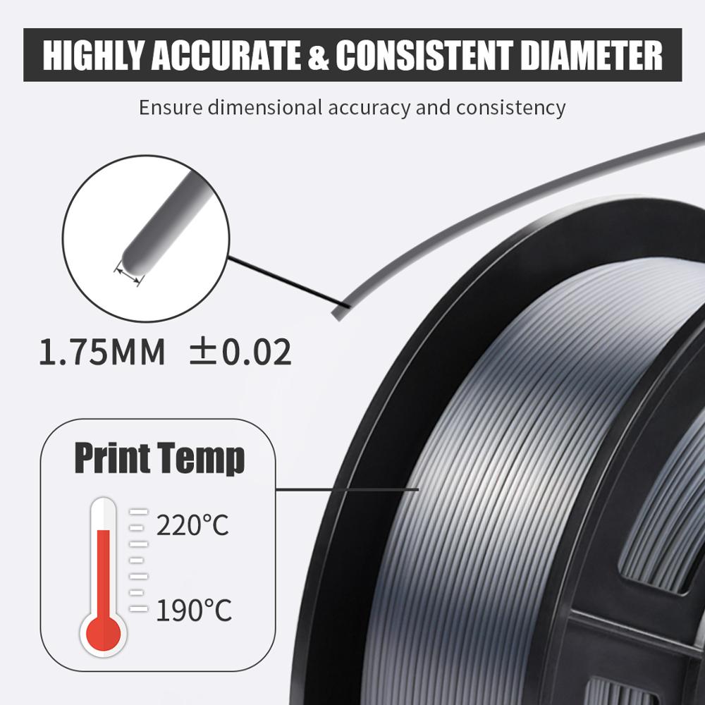 3d printing 3D FDM Printer Filament Silk 1.75mm 1KG PLA Silky Rich Luster Metal Gold Copper Plastic Filament Materials