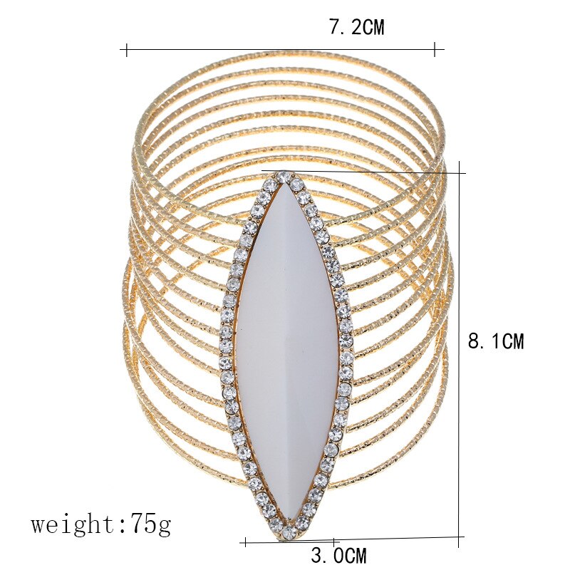 LZHLQ Círculo Geométrica Multilayer Pulseira Fio Maxi Moda Resina Manguito Pulseira Para As Mulheres 2020 Acessórios de Moda Jóias