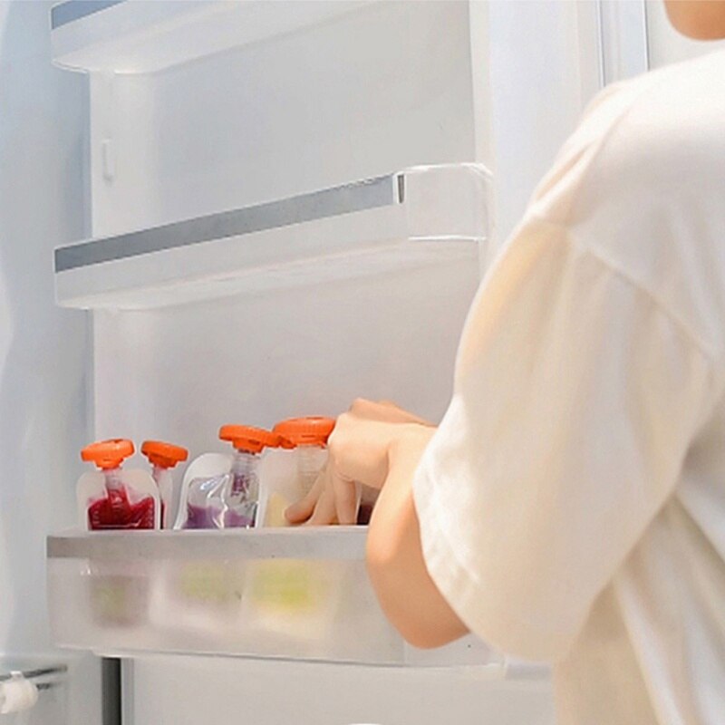 10 stk genanvendelige madposer til hjemmelavet økologisk puré genopfyldelig squeeze opbevaring madpose til baby fravænningsmad