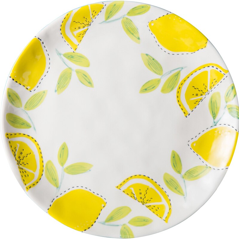 Lemon Pattern Dishes Dishes And Plates Sets Dinner Plates Steak Dish Bone China West Plate Dishes