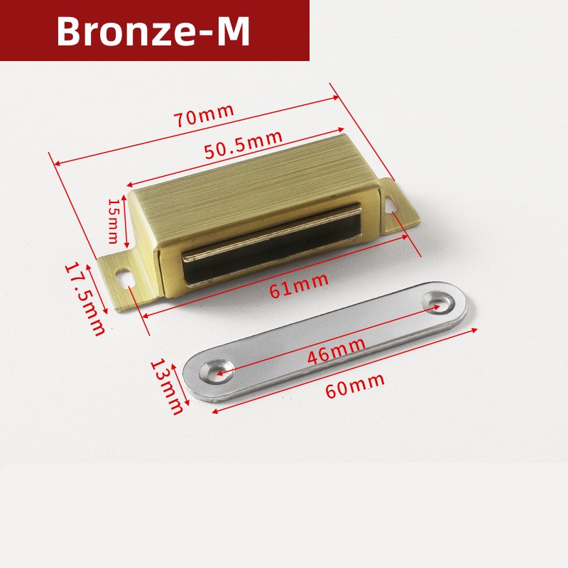 Magnetic Door Catch Strong Heavy Duty Cabinet Catches Cupboard Wardrobe Magnets Door Latch Catch Furniture Stopper Hardware: black