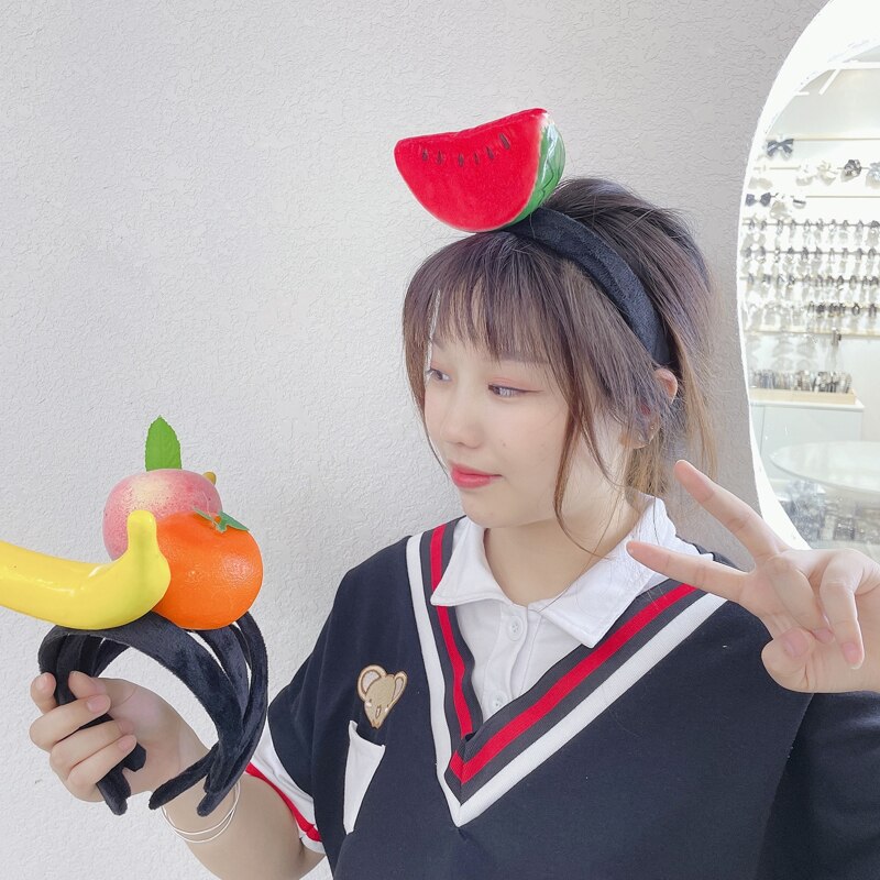 Diadema de zanahoria divertida para mujer, cintas para el pelo de verduras para mujer, bandana bonita para lavar la cara, accesorios para el cabello,