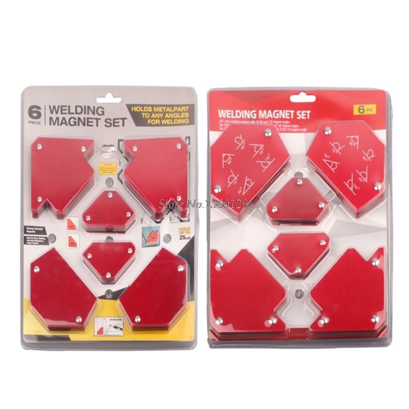 6 Pcs/Set Triangle Welding Positioner Magnetic Fixed Angle Soldering Locator Tools Without Switch Welding Accessories