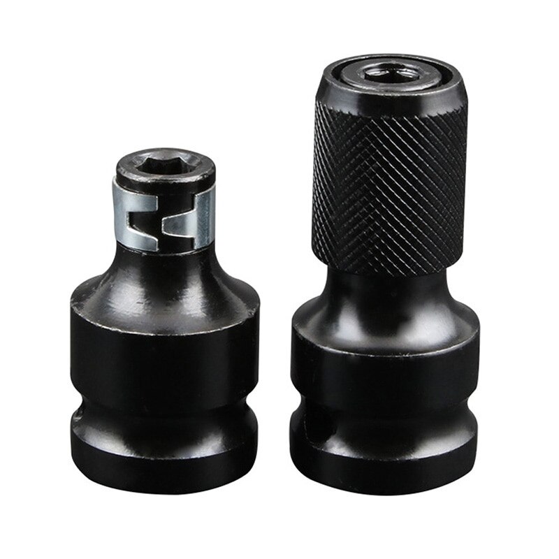 1 Set Steel 1/2" Square To 1/4" Hex Ratchet Socket Wrench Socket Adapter Spanner Set Drive Converter Impact Tool 50*23*18mm