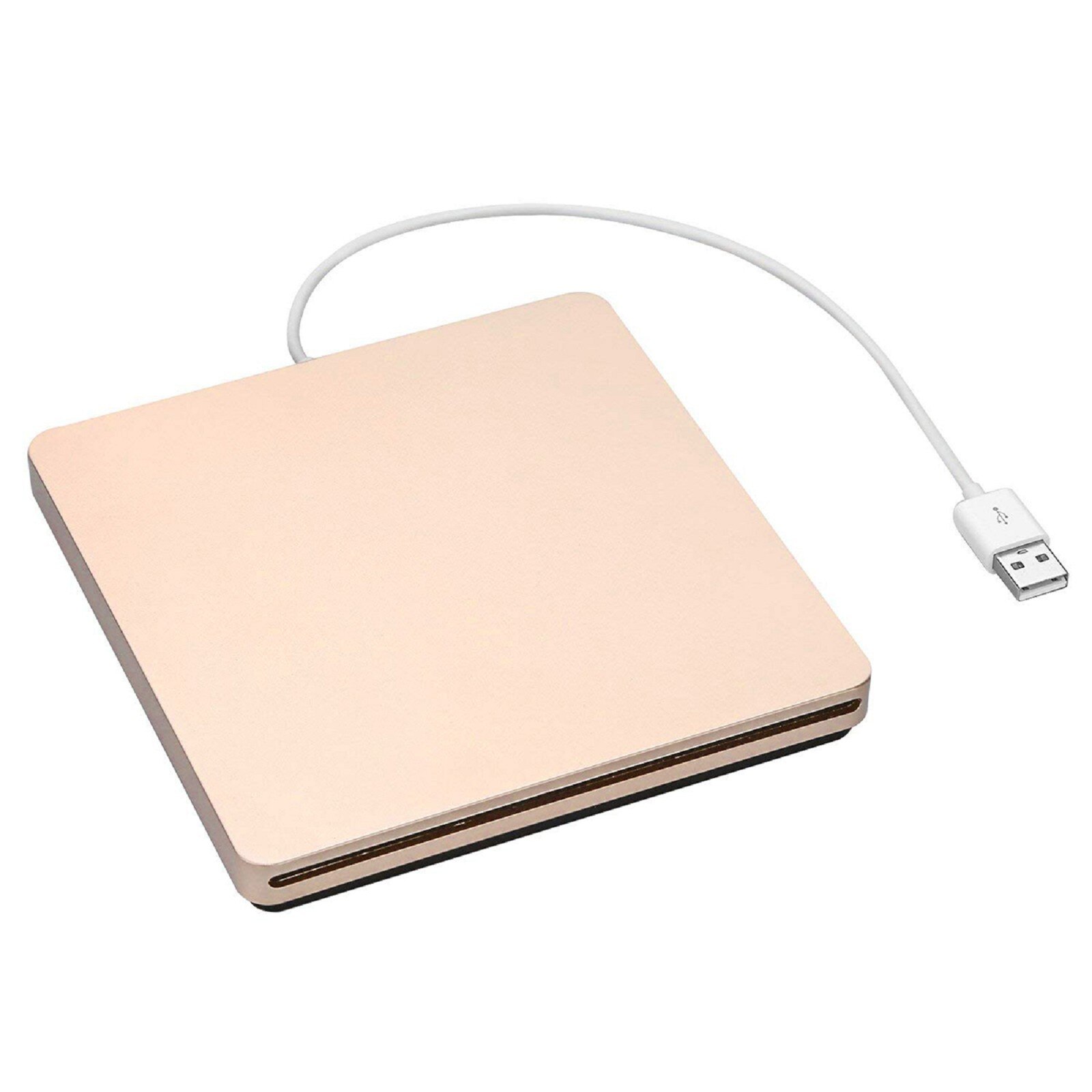Soonhua Draagbare Usb 2.0 Externe Vcd CD-RW Schrijver Rewriter Cd Dvd Rom Speler Drive Voor Imac Macbook Air Pro Laptop pc: Golden