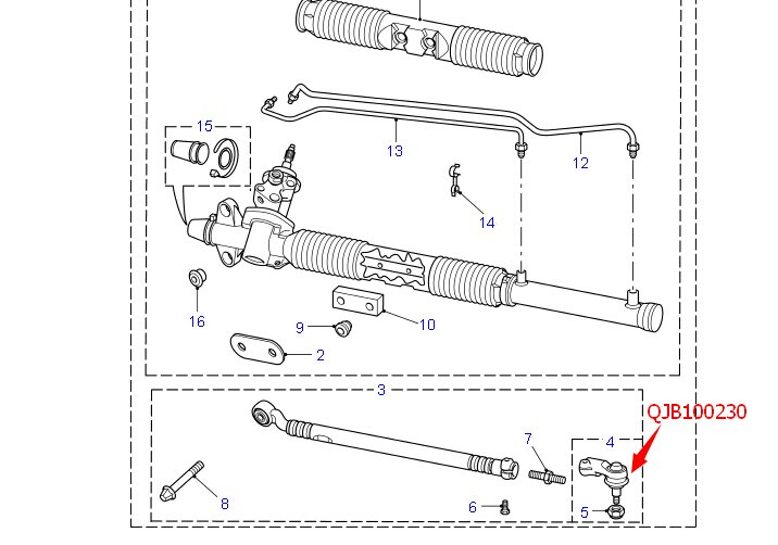 Auto Left Outer Track Rod Ball Joint of Steering Gear for LR1 Freelander 1 Ball Joint Replacement Parts Supply QJB100230