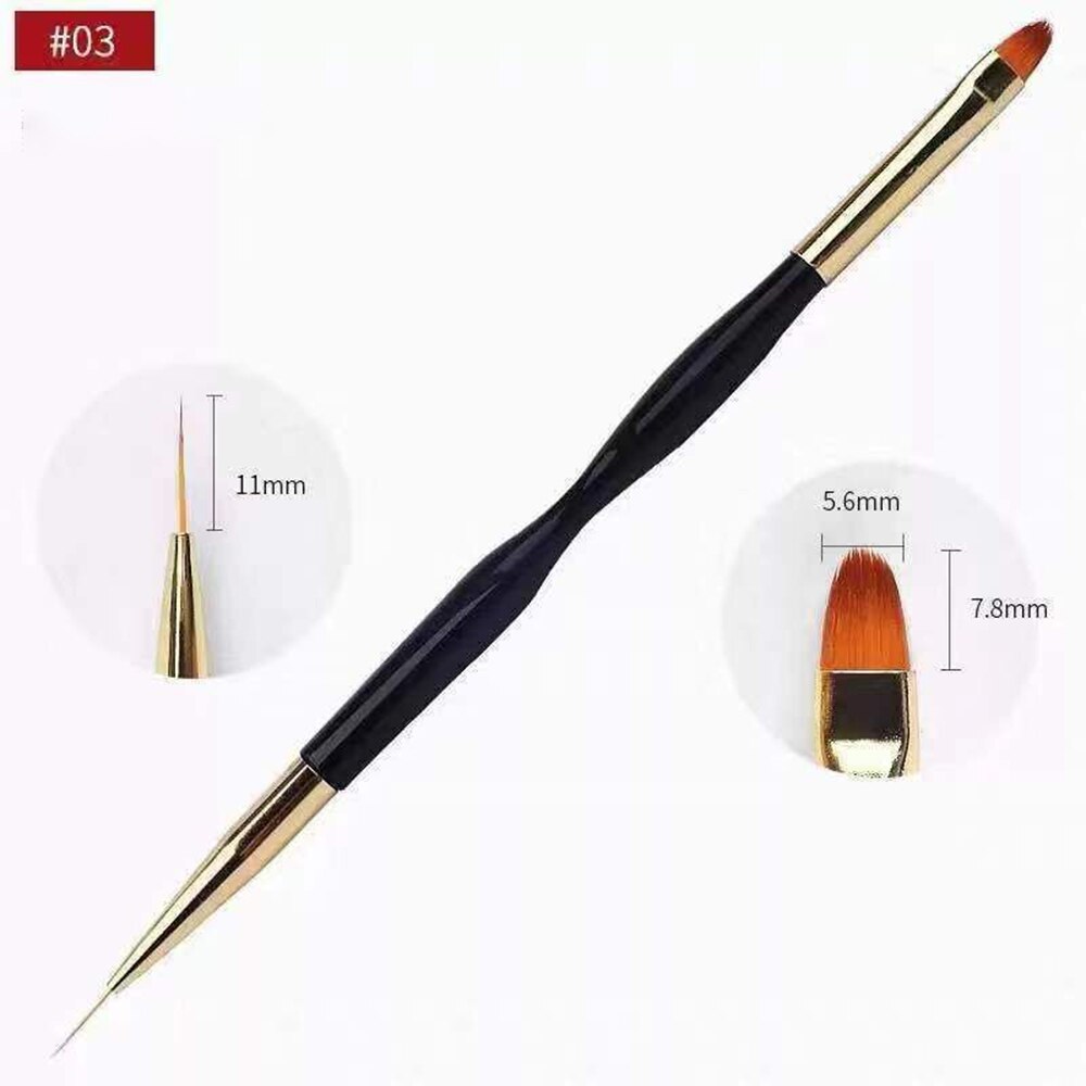 Pink Portable Lightweigt Slim Nail Art Acrylic Brush Metal Handle with Diamond Kolinsky Magic Hair Pencil for DIY Nail Art: 03