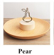 Bricolage artisanat en bois original bois fer pince porte-notes porte-cartes de visite décoration de la maison bricolage accessoire fait main: Poire