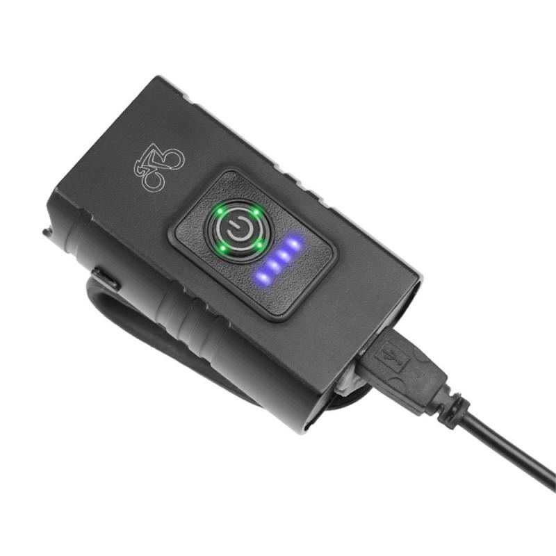 Fiets Licht 2T6/T6 Usb Oplaadbare 1000Mah Fiets Licht IPX5 Waterdichte Led Koplamp Met Achterlicht Fiets Accessoires
