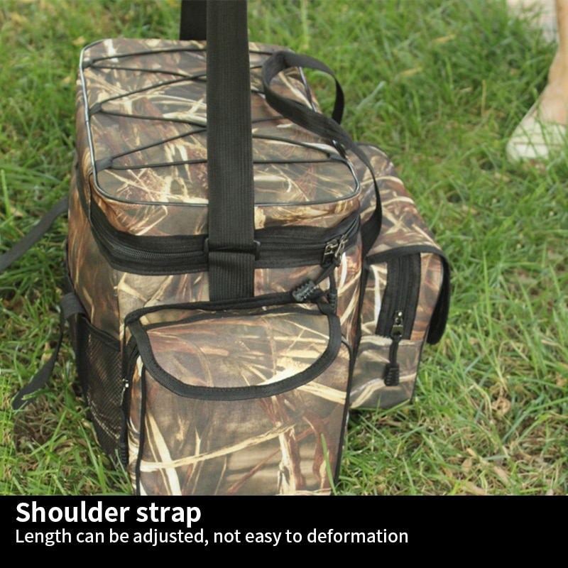 Fishing tackle bag waterproof large capacity outdoor shoulder bag adjustable belt fishing riding bag Multifunctional bait