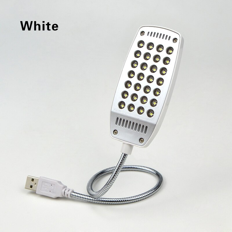 5V USB power LED Desk lamp Flexible study Reading Book lights Eye Protect Table lamp With Clip for home bedroom study lighting: White