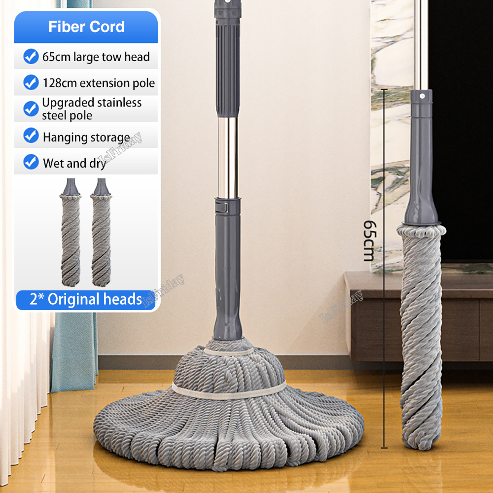 Roterende Zelfdraaiende Water Mop Geen Handwas Mop Huishoudelijke Mop Vloerreinigingsmop Luie Persoon Mop Vloerreinigingsgereedschap: Blauw