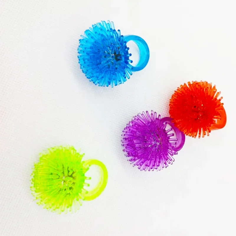 50pcs Light up Rings Bumpy Jelly Rubber Ring Glow Party Favor Finger Lights for Kids Birthday Party Christmas Halloween Festival: green