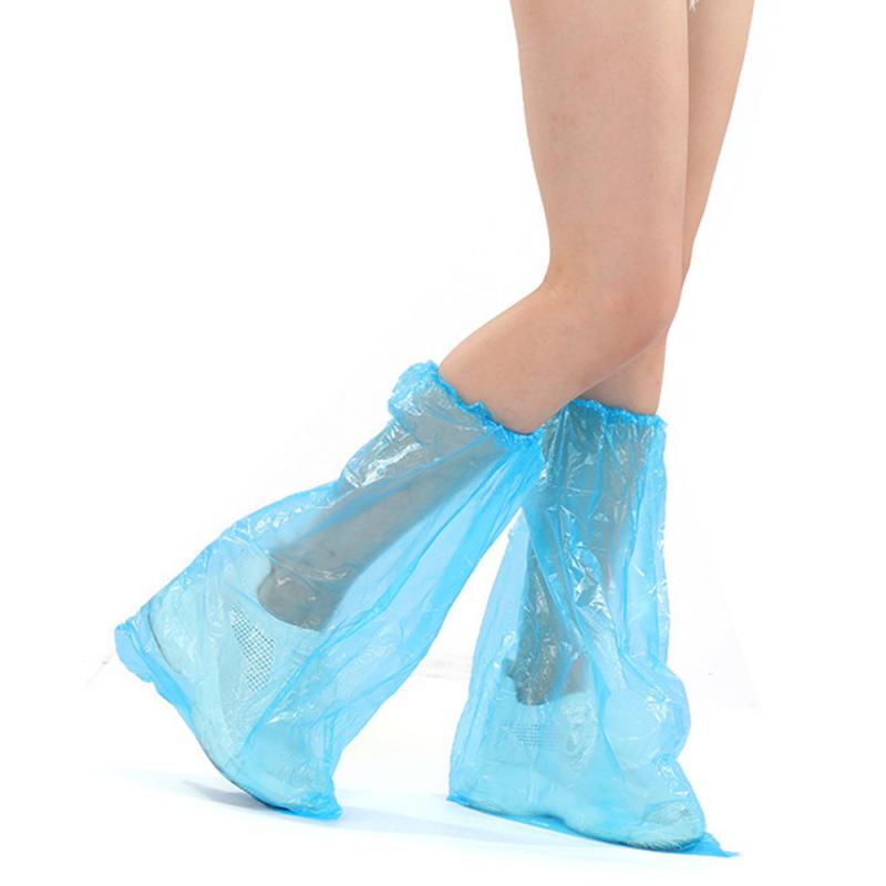 Waterproof Anti Slip Boot Covers Plastic Disposable Shoe Covers Overshoes Safety One-off Shoes Cover Rainy Day Tool