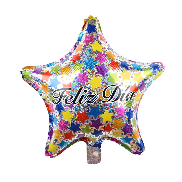 10 stk 18 tommer rund form feliz cumpleanos spansk tillykke med fødselsdagen indretning mylar folie helium balloner globos baloes luftkugler: Marmor
