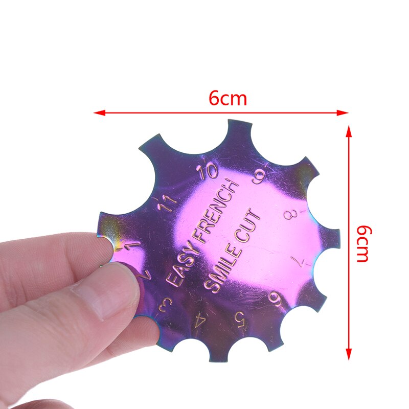 Steel French Line Edge Nail Tool Smile Cutter Nail Stencil Trimmer Nail Builder