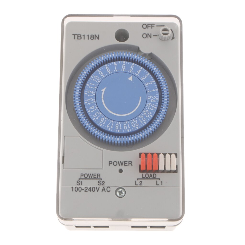 Daily 24-Hour Timer Switch Chronometry Timer Mechanical Analogue Timer with Cover AC 100V-240V