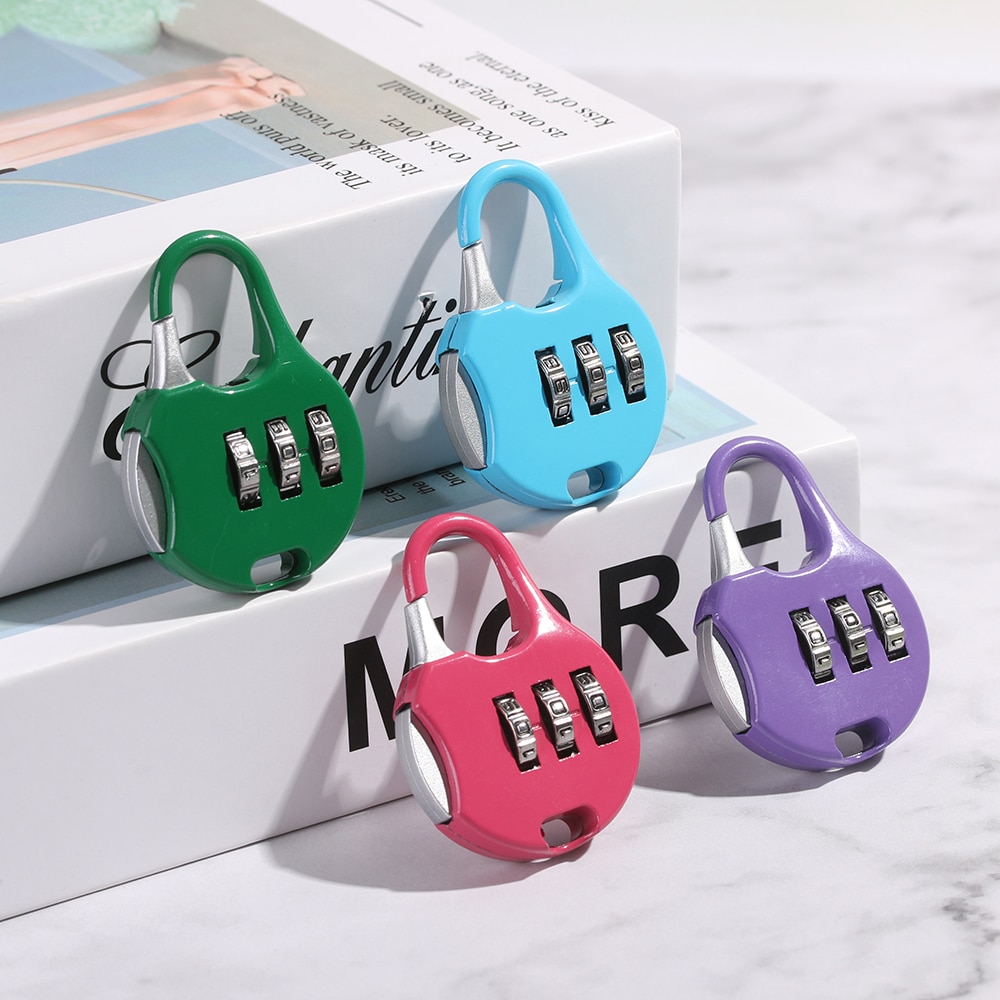 1PC Mini 3 Dial Digit Number Code Password Combination Padlock Security Travel Safe Lock for Padlock Luggage Gym