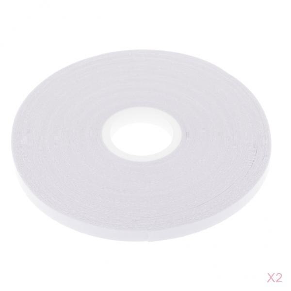 2 Stuks Dubbelzijdige Tape Wit Voor Diy Stof Naaien Doek Kleding Patchwork Tijdelijke Bevestiging 21.8 Yards, 6 Mm