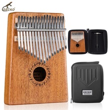 Gecko 17 Sleutel Kalimba Vinger Duim Piano Houten Mbira Keyborad Instrument Met Accessoires Mini Kalimba Kerstcadeau