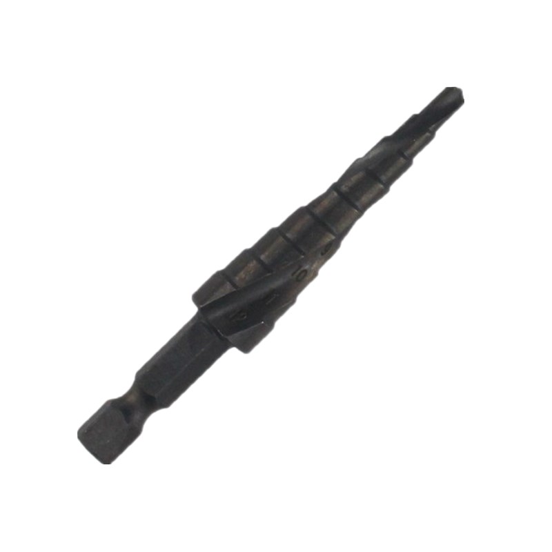 Metal Drills 4-12/20/32mm HSS Cobalt Step Cone Drill Bit Set Nitride Coated Wood Metal Hole Cutter Drill Spiral Groove Drill Bit: 4-12mm Hex Shank