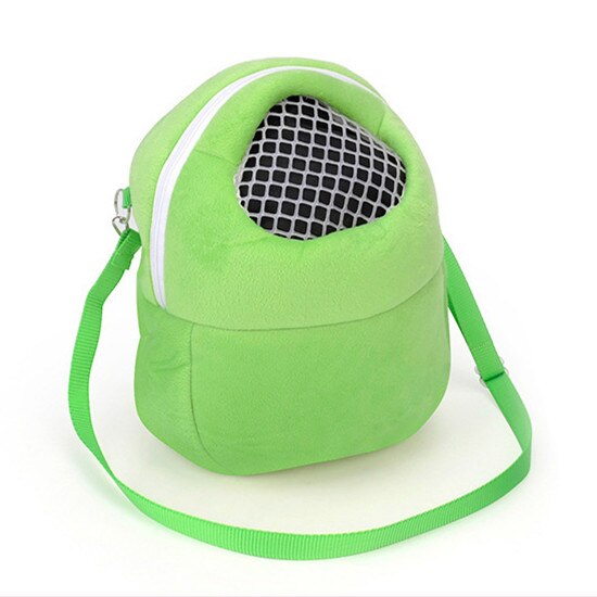 Hamster Carrier Draagbare Kleine Pet Carrier Warm Sleep Ademende Reizen Opknoping Rat Kooi Voor Hamster Cavia Carry Bag: Green S