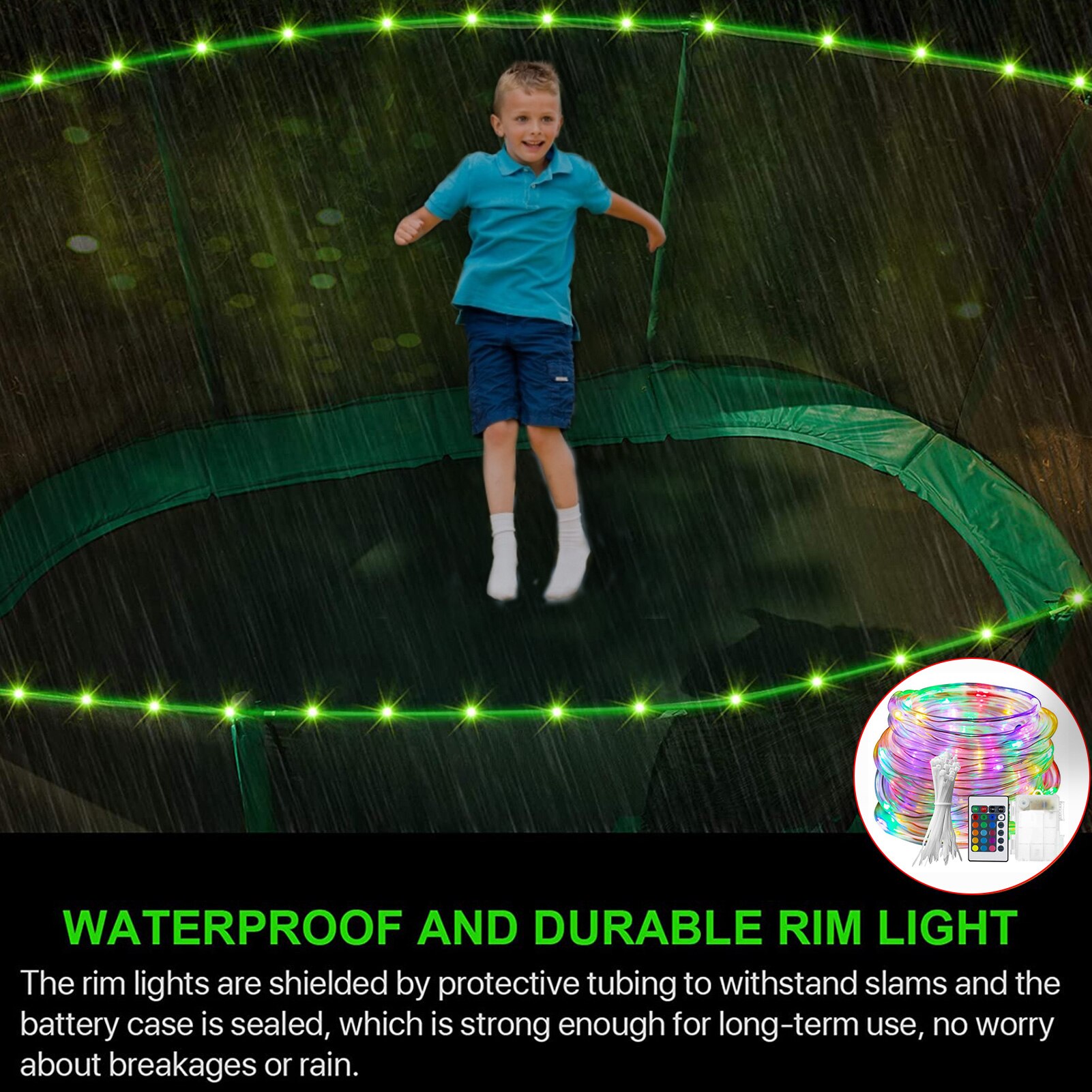 Trampoline Licht Voor 12Ft 10Ft Trampoline Kan Worden Gespeeld Buiten 'S Nachts. Nacht Verlichting Led Strip Met 16 Verlichting Modi