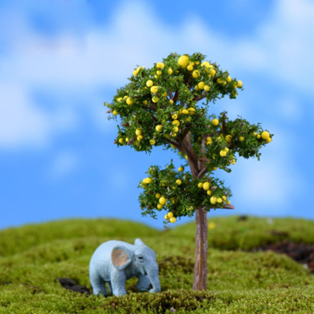 1pcs 7cm Simulation Tree Landscaping Flower Tree Hawthorn Coconut Tree Christmas Decoration Home Decor: Grapefruit tree