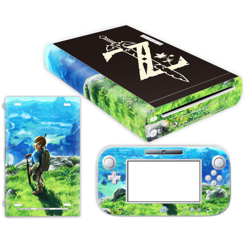 Funda para consola W ii U con controles remotos Skins para pegatina Nintend w ii u para w ii u skin: TN-WiiU-0617